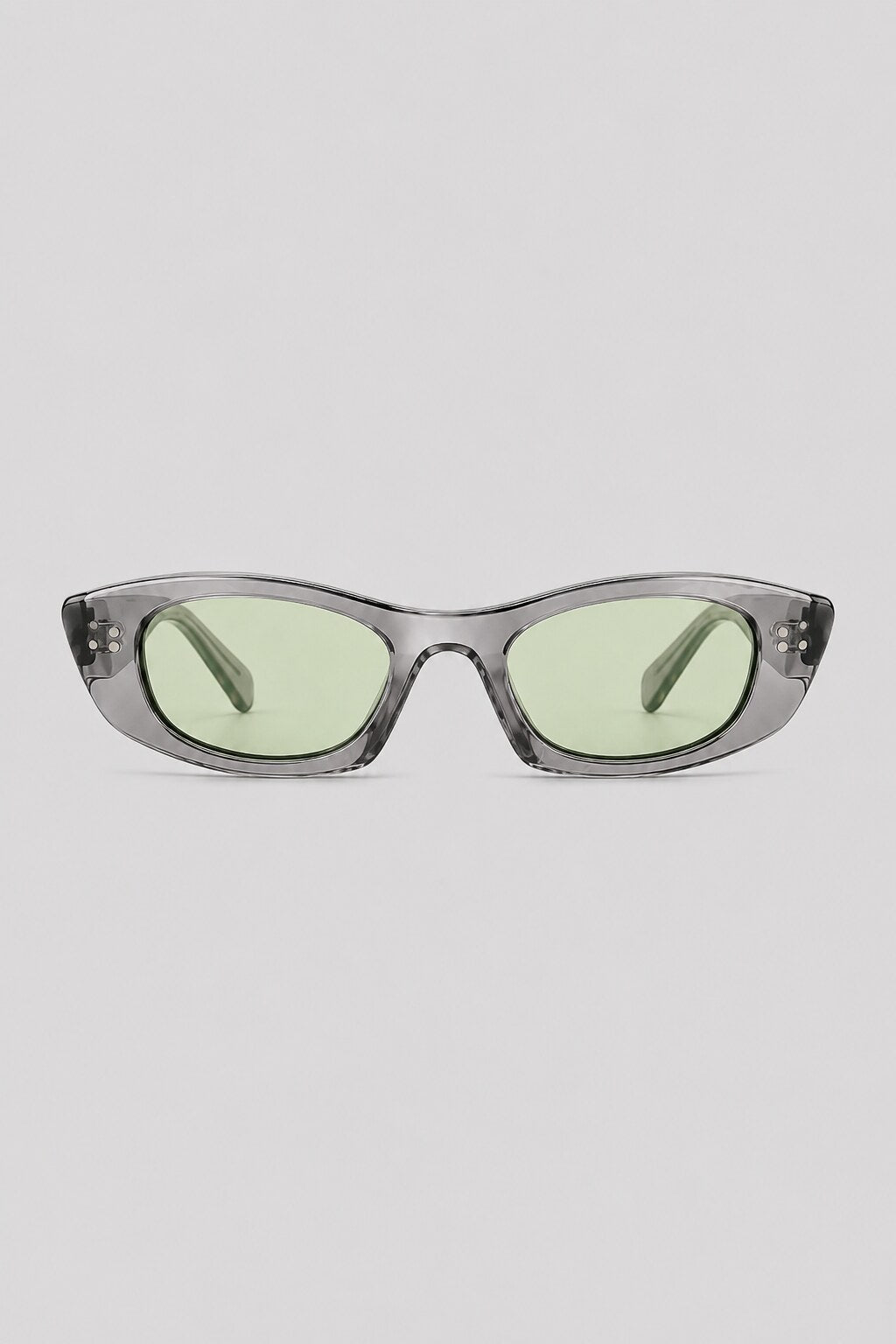 Olivier Marel Hallstatt '33 green polarized rectangle sunglasses in acetate, front view