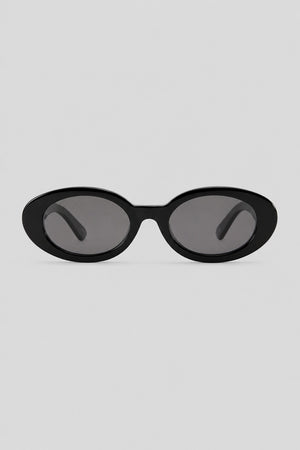 Olivier Marel Ibiza '39 black polarized oval sunglasses in acetate, front view