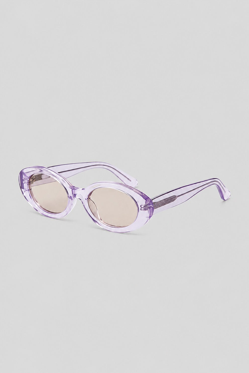 Olivier Marel Ibiza '39 lilac polarized oval sunglasses, side profile, women's fit