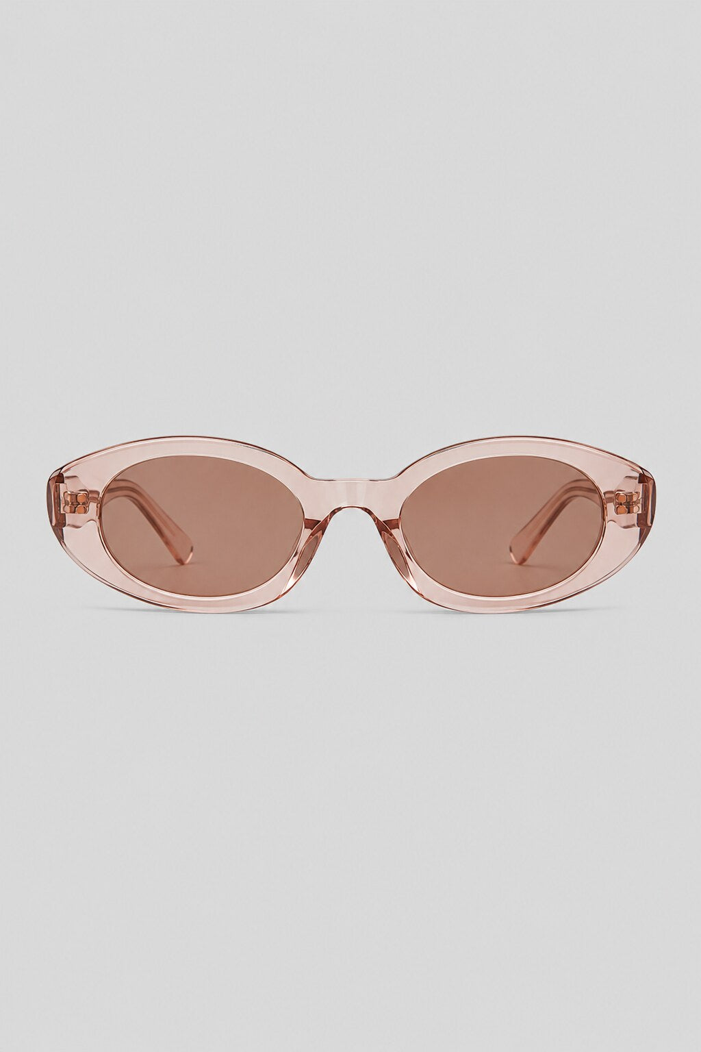 Olivier Marel Ibiza '39 pink polarized oval sunglasses in acetate, front view