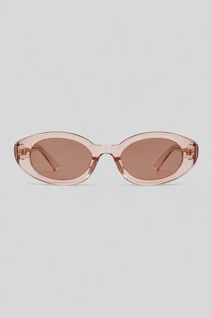 Olivier Marel Ibiza '39 pink polarized oval sunglasses in acetate, front view