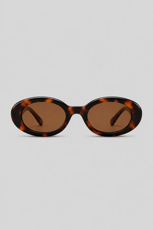 Olivier Marel Ibiza '39 tortoiseshell polarized oval sunglasses in acetate, front view