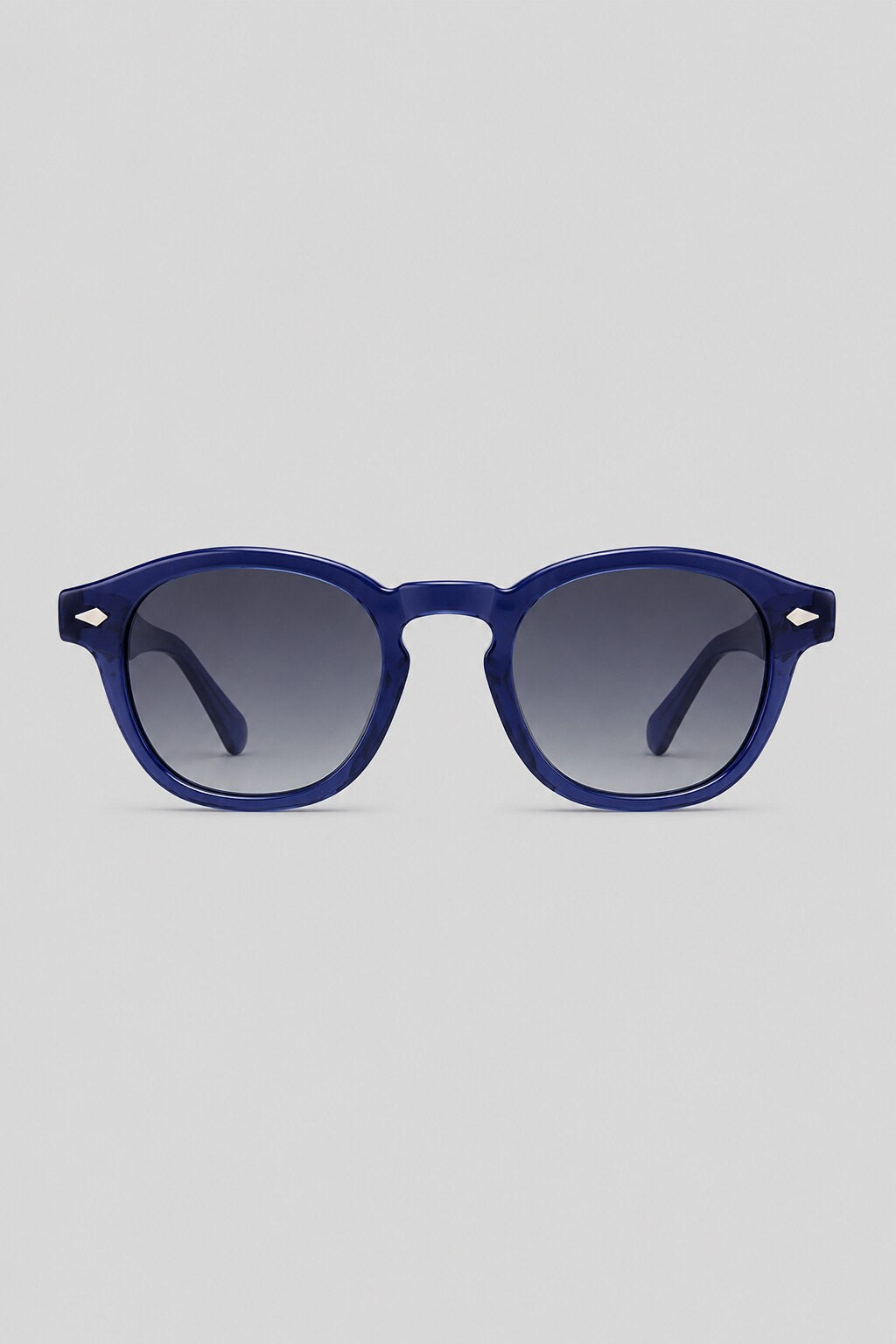 Olivier Marel Lagos '14 blue round sunglasses in acetate, front view