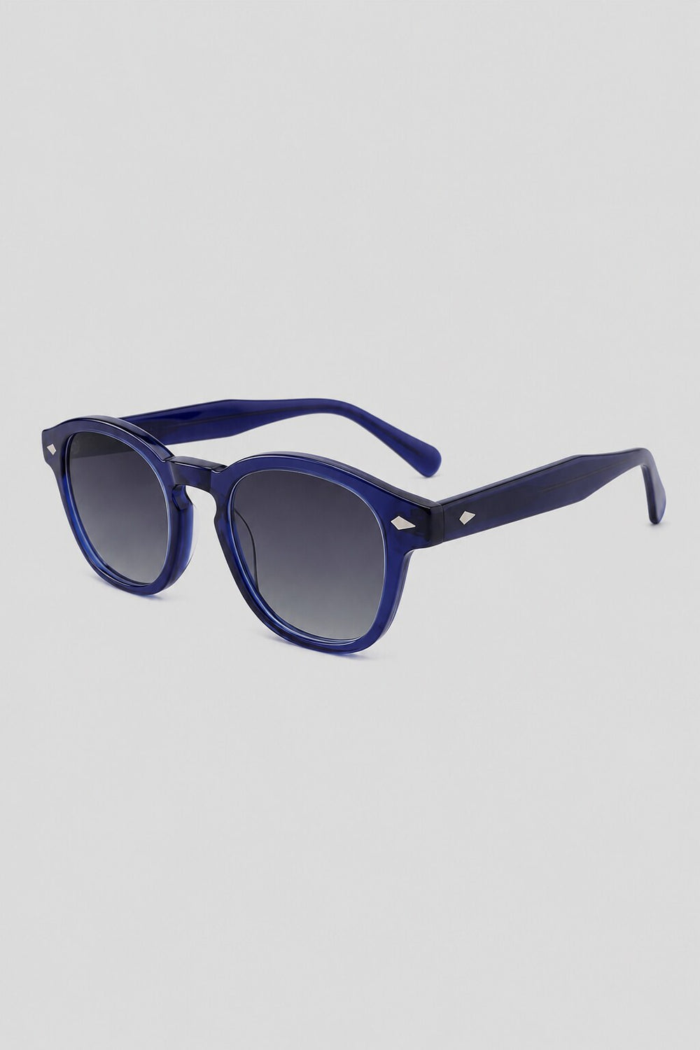 Olivier Marel Lagos '14 blue round sunglasses, side profile, unisex fit