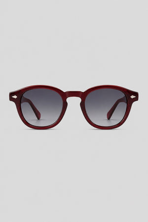 Olivier Marel Lagos '14 red round sunglasses, side profile, unisex fit