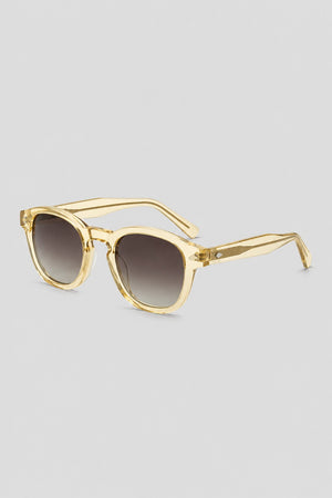 Olivier Marel Lagos '14 yellow round sunglasses in acetate, front view