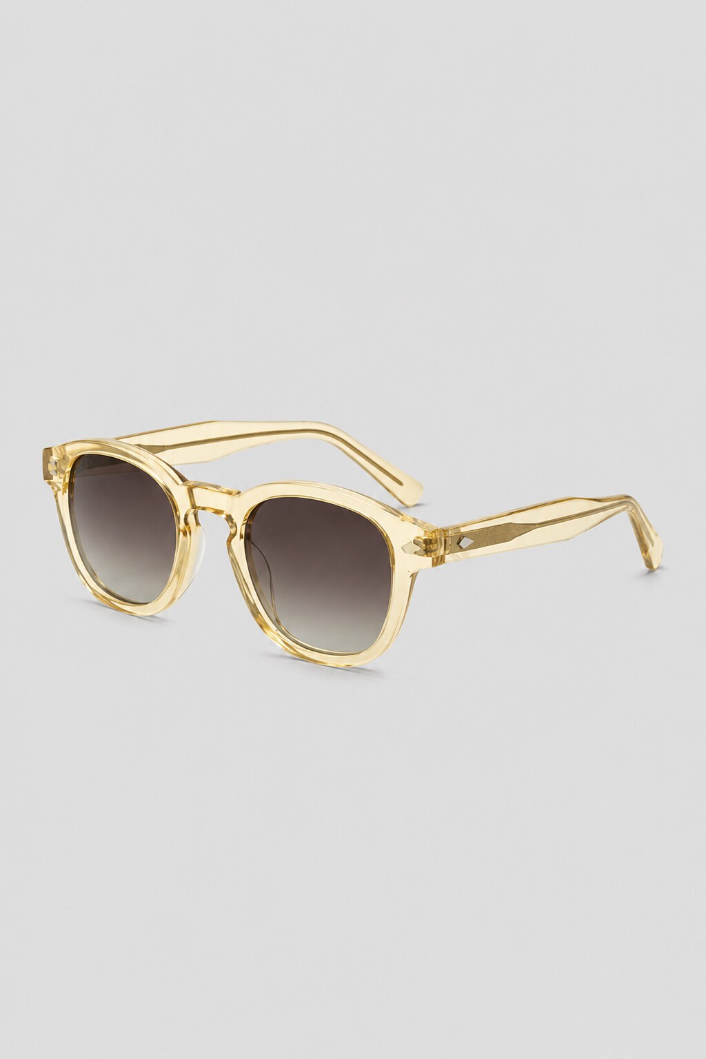 Olivier Marel Lagos '14 yellow round sunglasses in acetate, front view