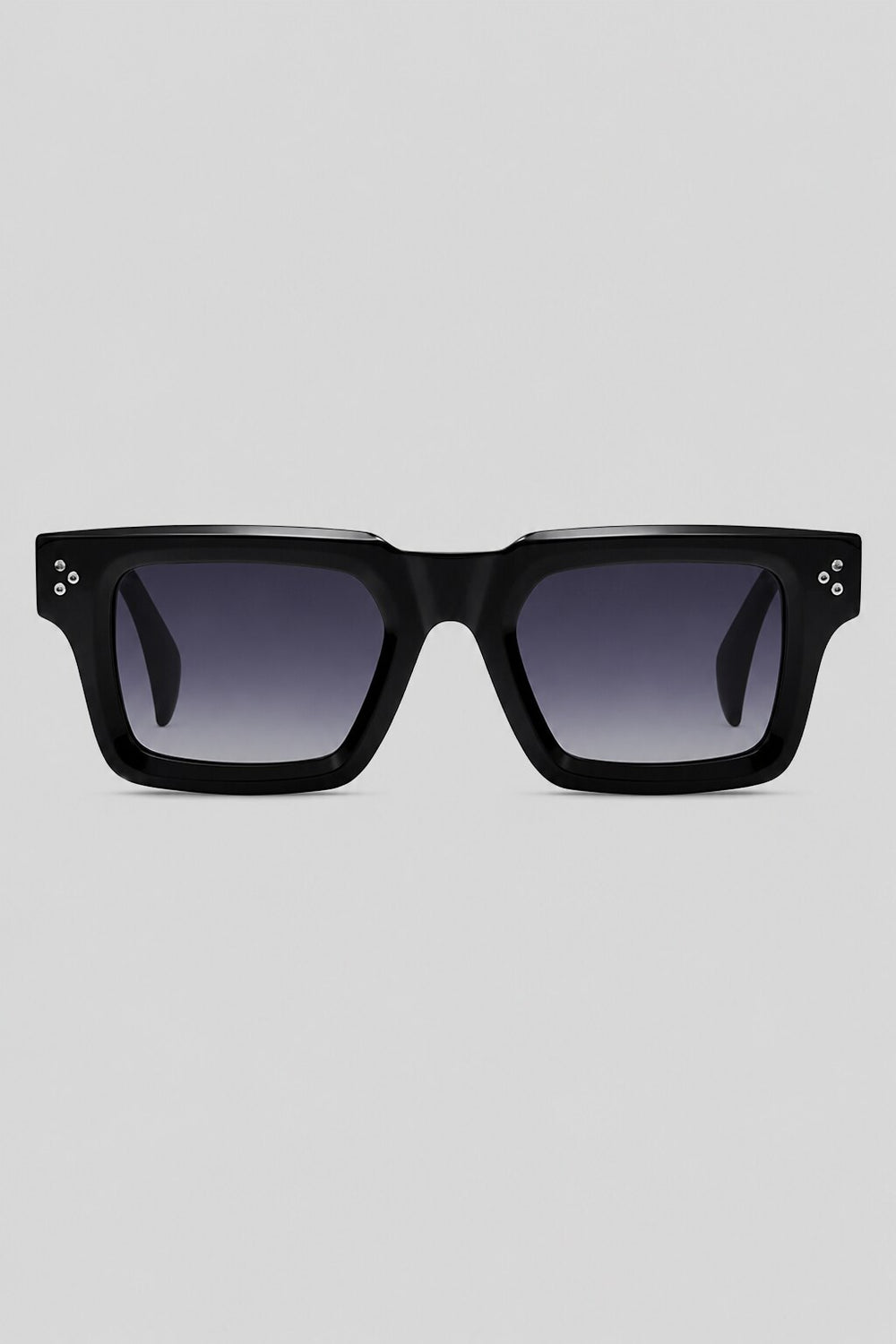 Olivier Marel Lecce '24 black polarized square sunglasses in acetate, front view