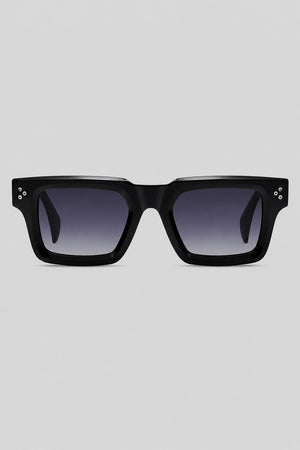 Olivier Marel Lecce '24 black polarized square sunglasses in acetate, front view