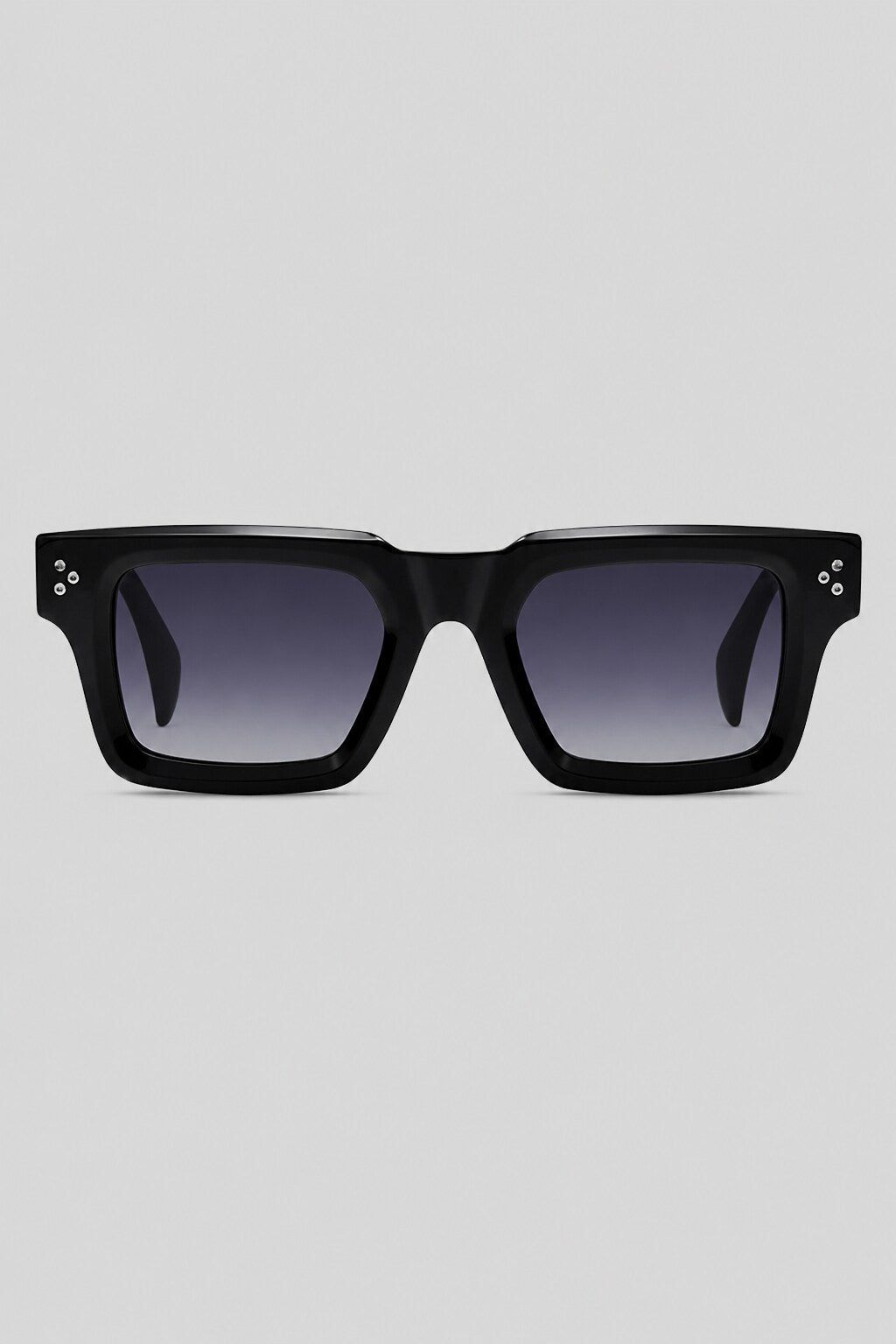 Olivier Marel Lecce '24 black polarized square sunglasses in acetate, front view