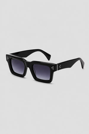 Olivier Marel Lecce '24 black polarized square sunglasses, side profile, unisex fit