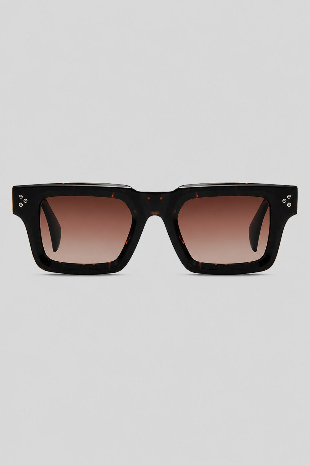 Olivier Marel Lecce '24 brown polarized square sunglasses in acetate, front view