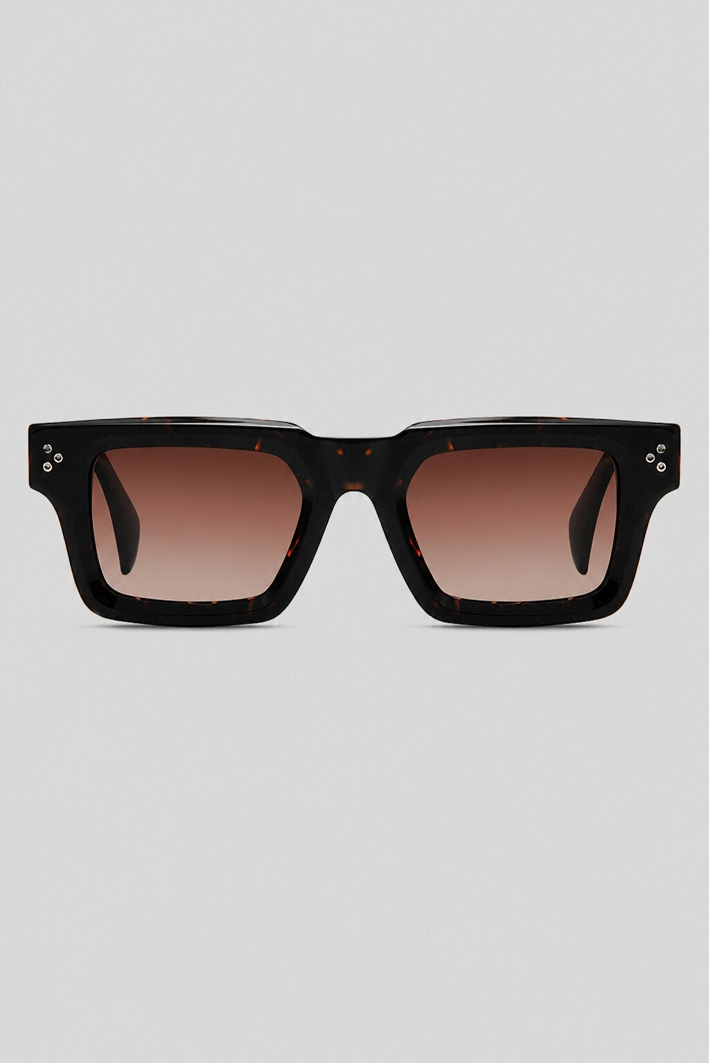 Olivier Marel Lecce '24 brown polarized square sunglasses in acetate, front view