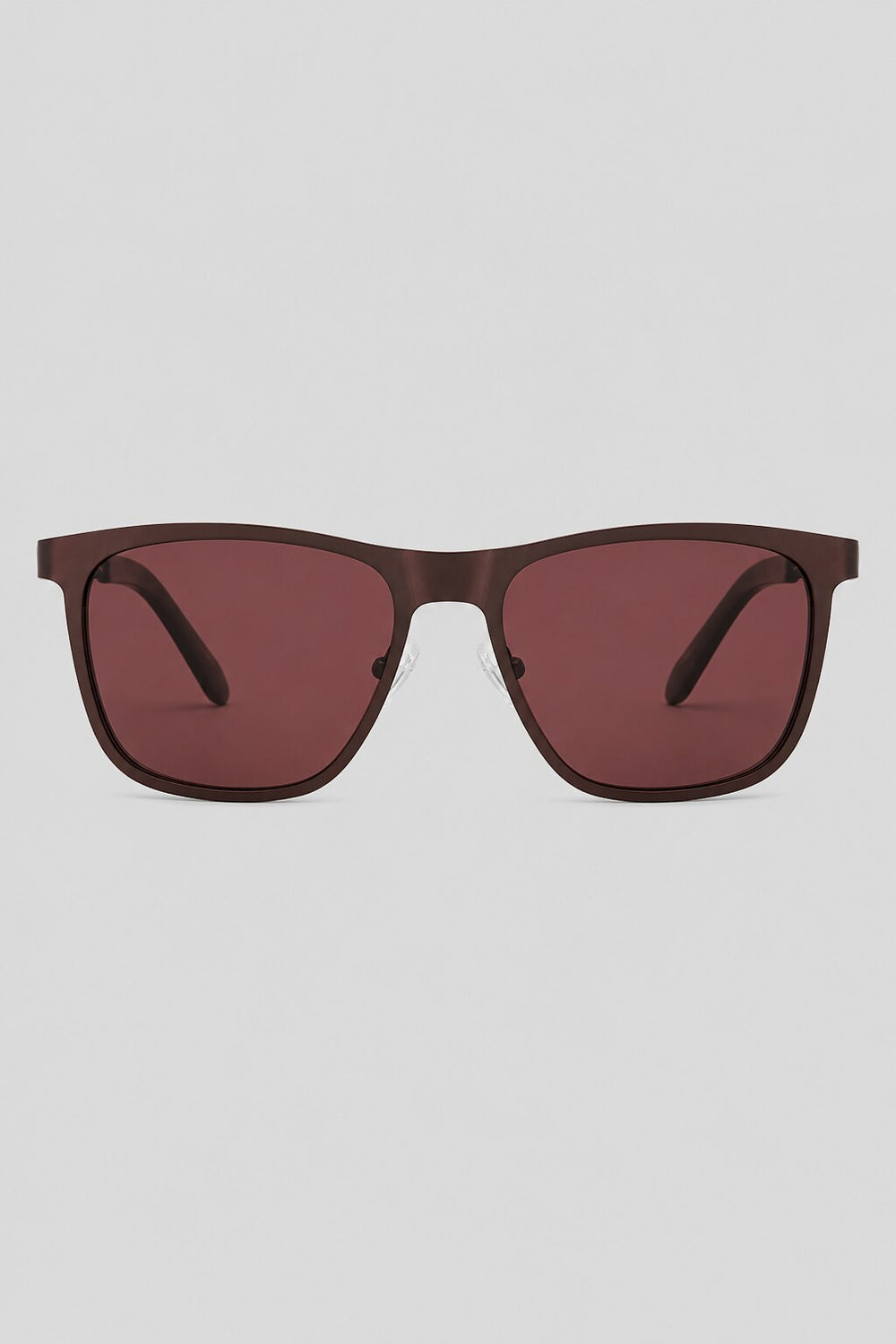 Olivier Marel Lisbon '63 gunmetal polarized square sunglasses in metal, front view