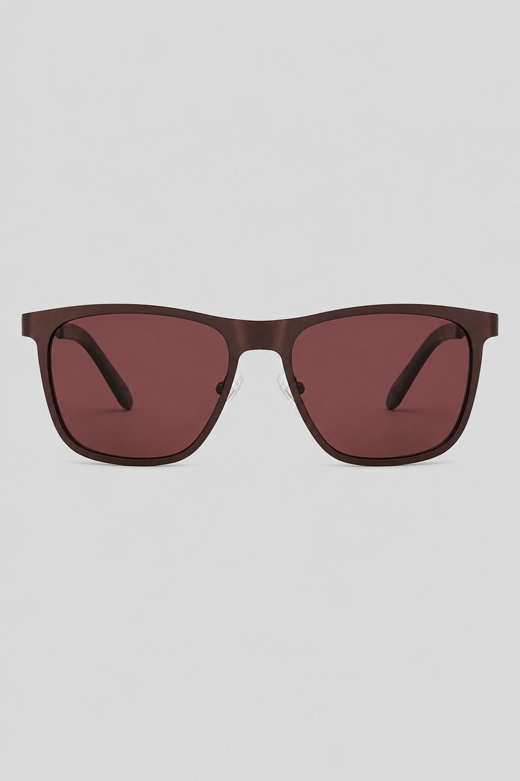 Olivier Marel Lisbon '63 gunmetal polarized square sunglasses in metal, front view