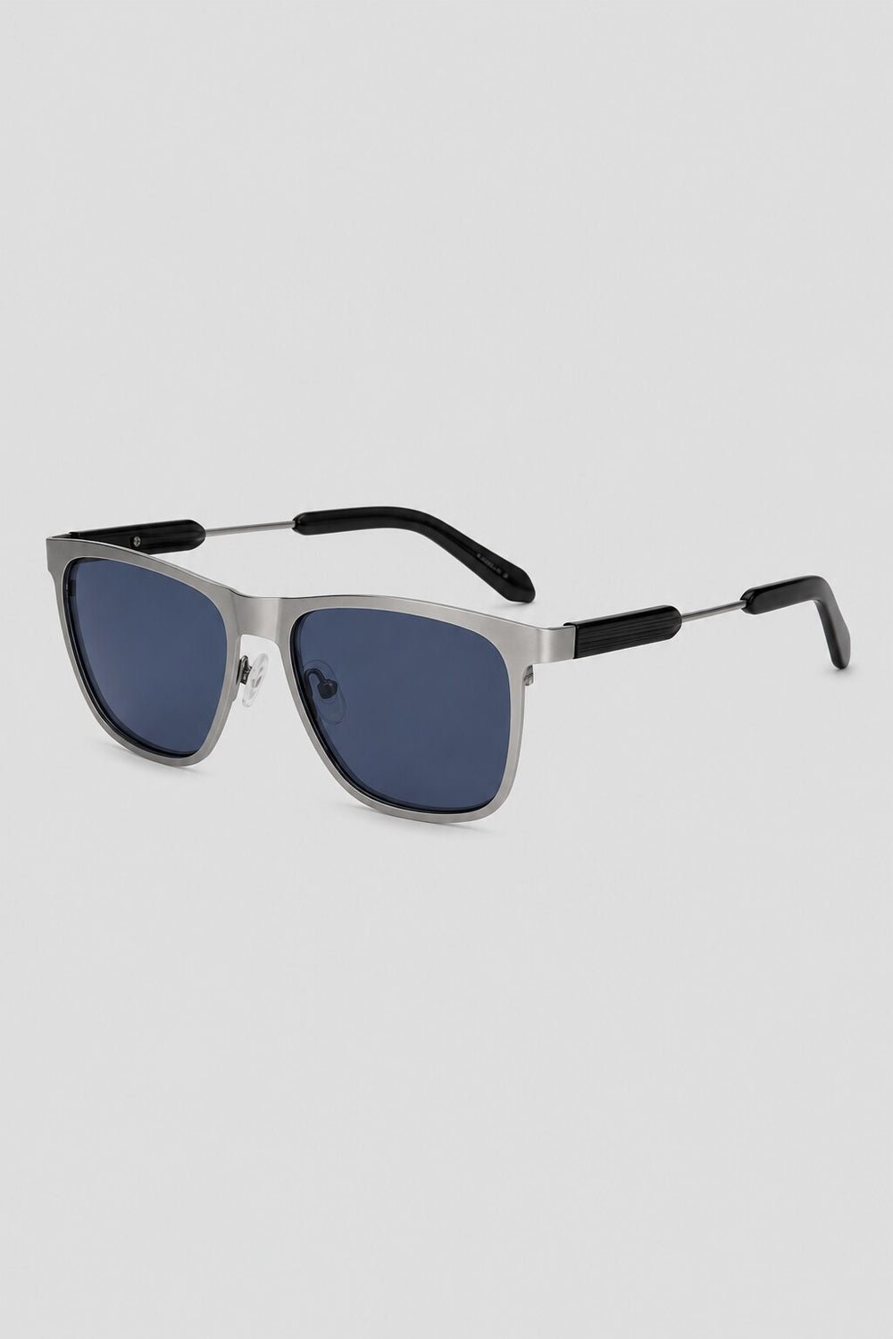 Olivier Marel Lisbon '63 silver polarized square sunglasses, side profile, unisex fit
