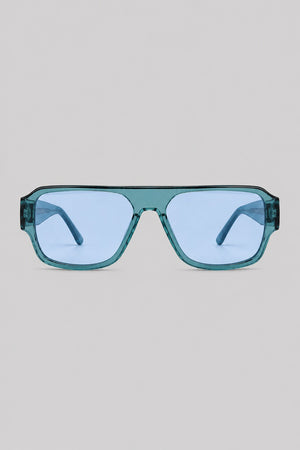 Olivier Marel Lucca '15 blue rectangle sunglasses in acetate, front view