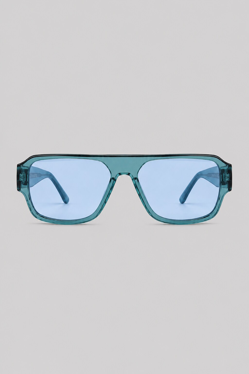 Olivier Marel Lucca '15 blue rectangle sunglasses in acetate, front view