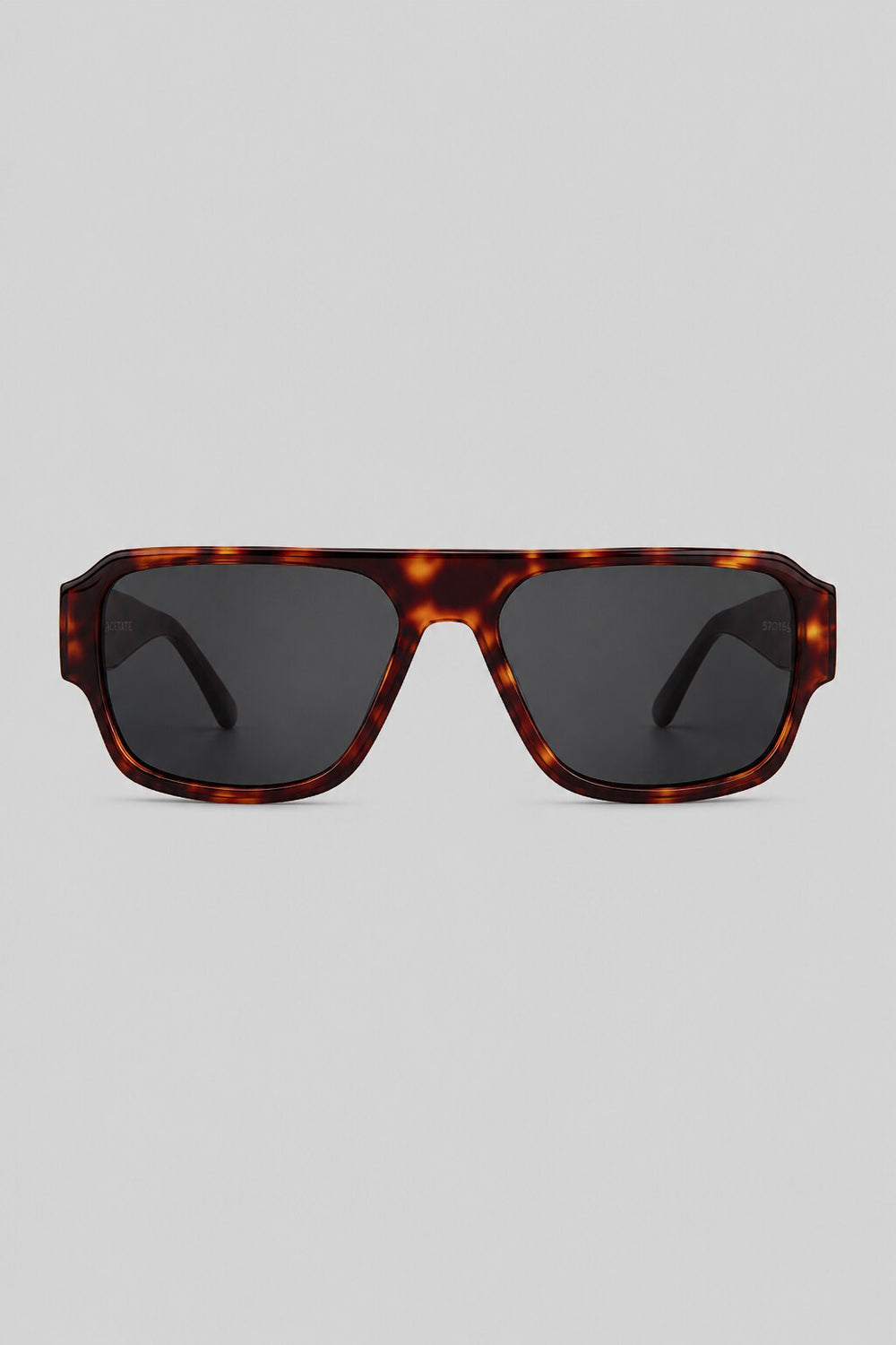 Olivier Marel Lucca '15 tortoiseshell rectangle sunglasses in acetate, front view