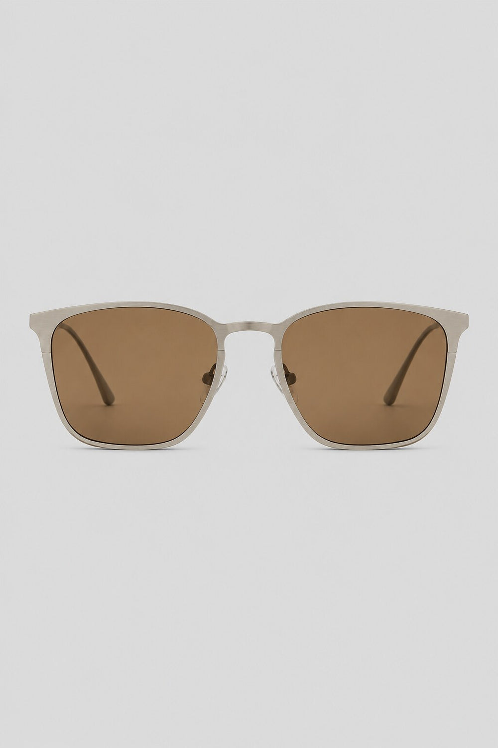 Olivier Marel Lucerne '84 gold polarized square sunglasses in metal, front view