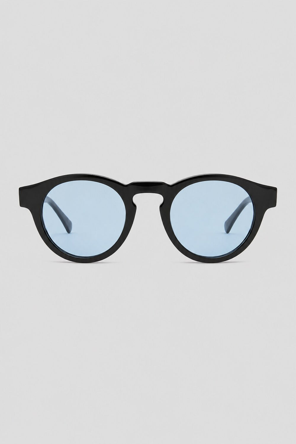 Olivier Marel Lugano '96 blue polarized round sunglasses in acetate, front view
