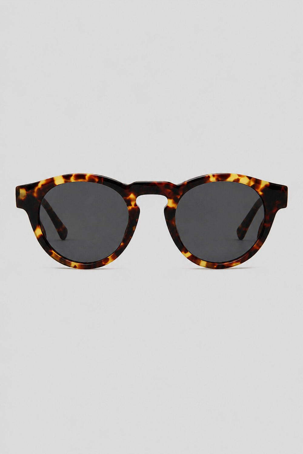 Olivier Marel Lugano '96 tortoiseshell polarized round sunglasses in acetate, front view