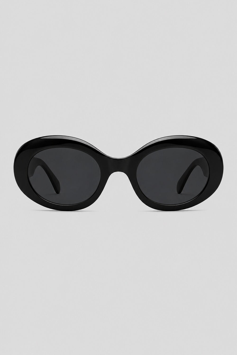 Olivier Marel Malaga '17 black oval sunglasses in acetate, front view