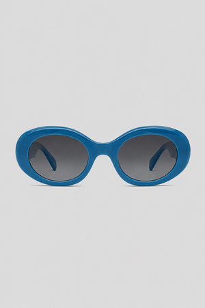 Olivier Marel Malaga '17 blue oval sunglasses in acetate, front view