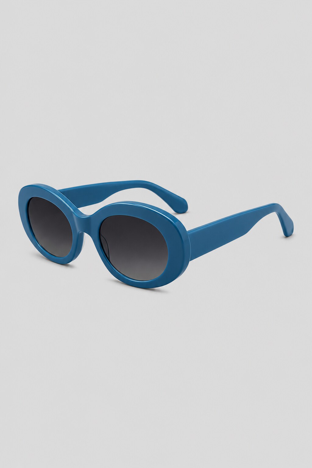 Olivier Marel Malaga '17 blue oval sunglasses, side profile, women's fit
