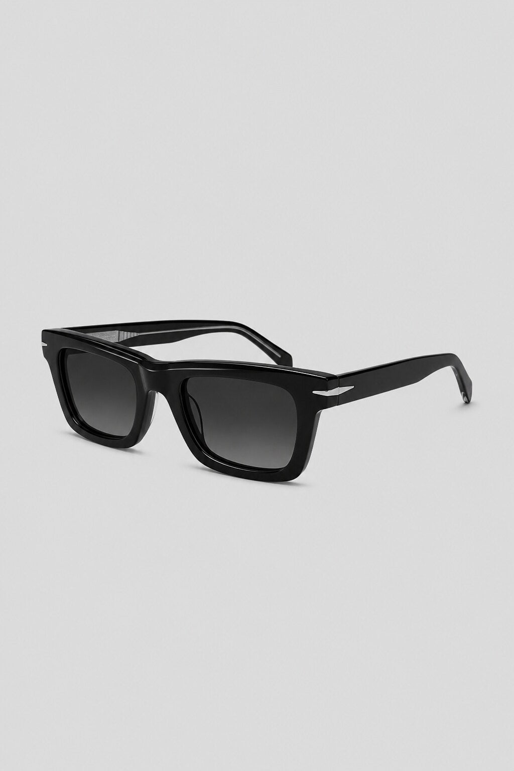 Olivier Marel Marbella '79 black square sunglasses in acetate, front view