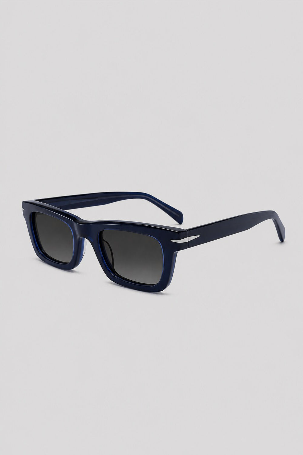 Olivier Marel Marbella '79 blue square sunglasses, side profile, unisex fit