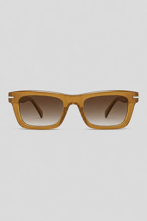 Olivier Marel Marbella '79 brown square sunglasses in acetate, front view