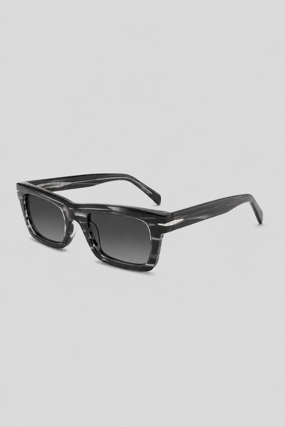 Olivier Marel Marbella '79 gray square sunglasses, side profile, unisex fit