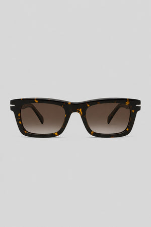 Olivier Marel Marbella '79 tortoiseshell square sunglasses in acetate, front view