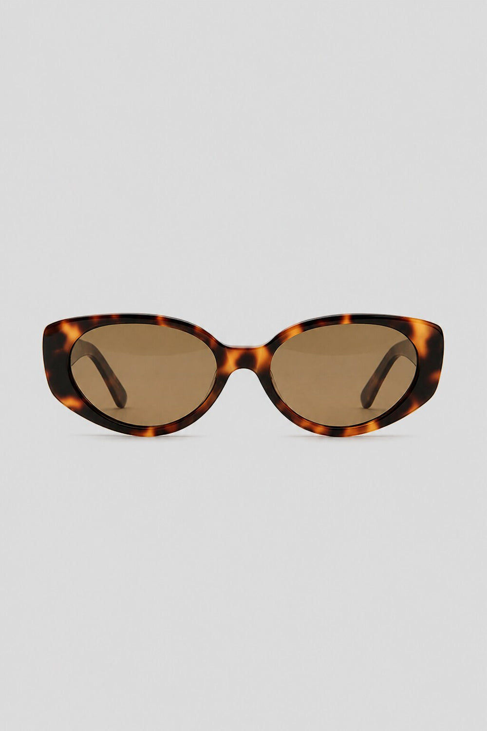 Olivier Marel Megeve '40 tortoiseshell polarized oval sunglasses in acetate, front view