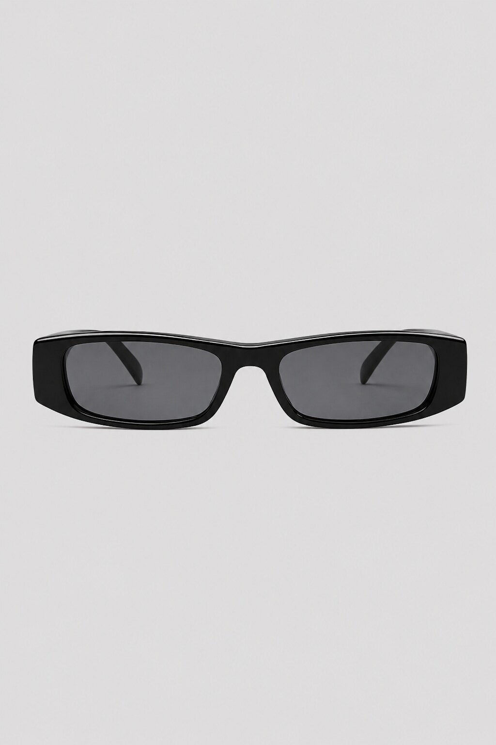 Olivier Marel Menton '13 black polarized rectangle sunglasses in acetate, front view