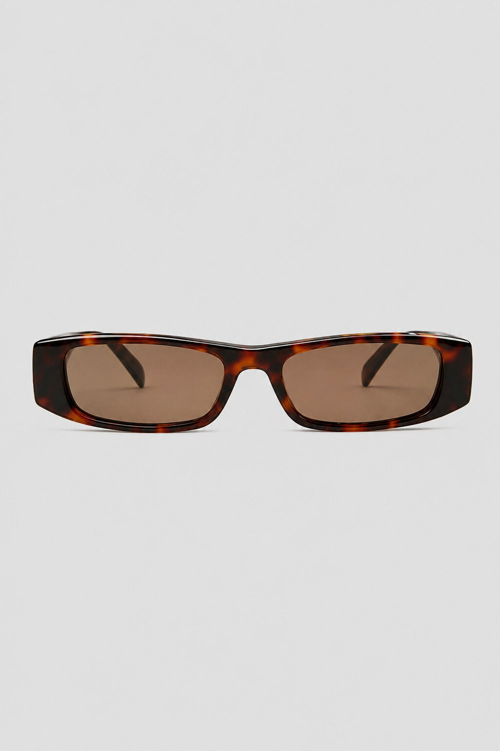 Olivier Marel Menton '13 brown polarized rectangle sunglasses in acetate, front view