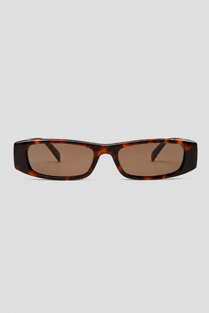Olivier Marel Menton '13 brown polarized rectangle sunglasses in acetate, front view