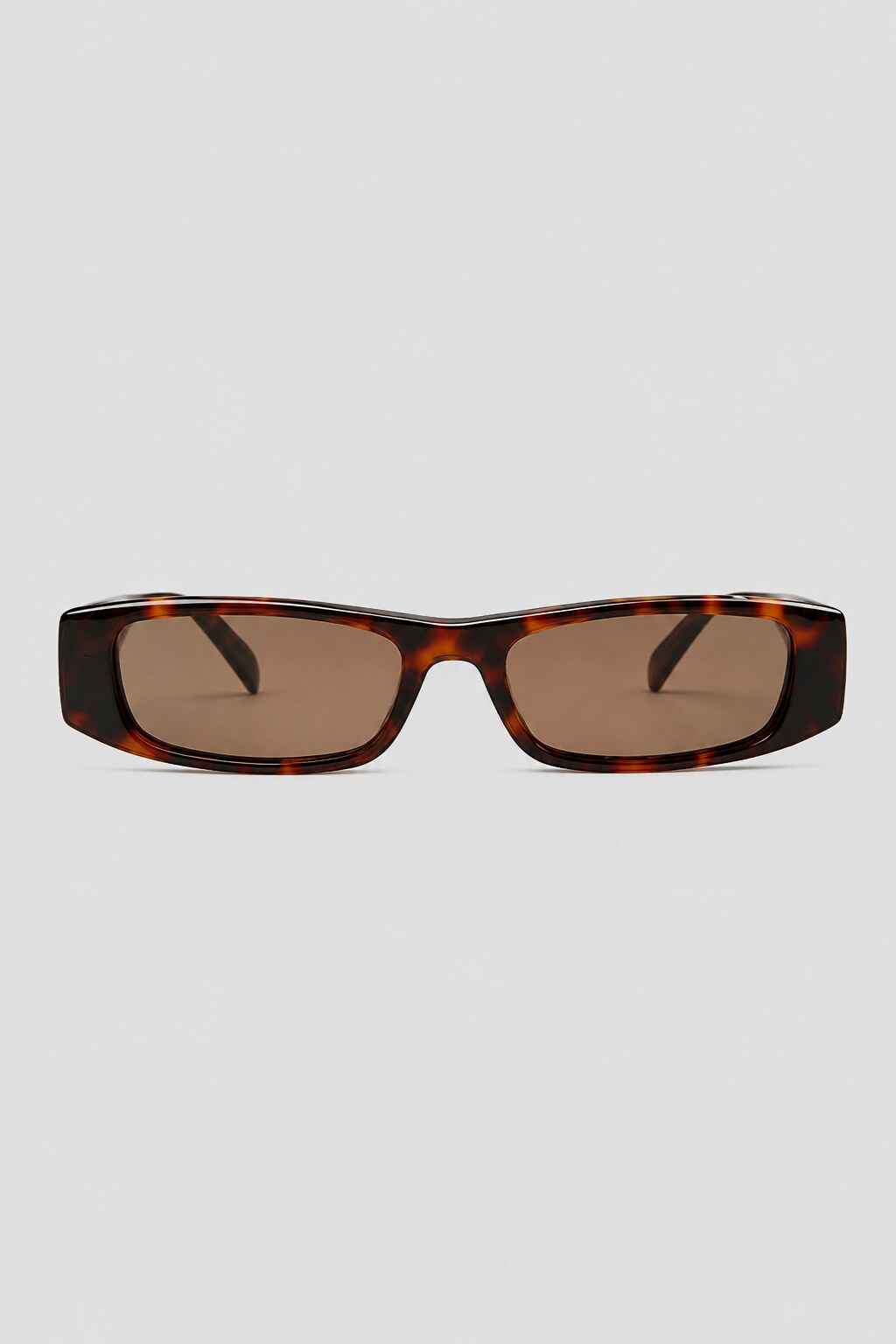 Olivier Marel Menton '13 brown polarized rectangle sunglasses in acetate, front view