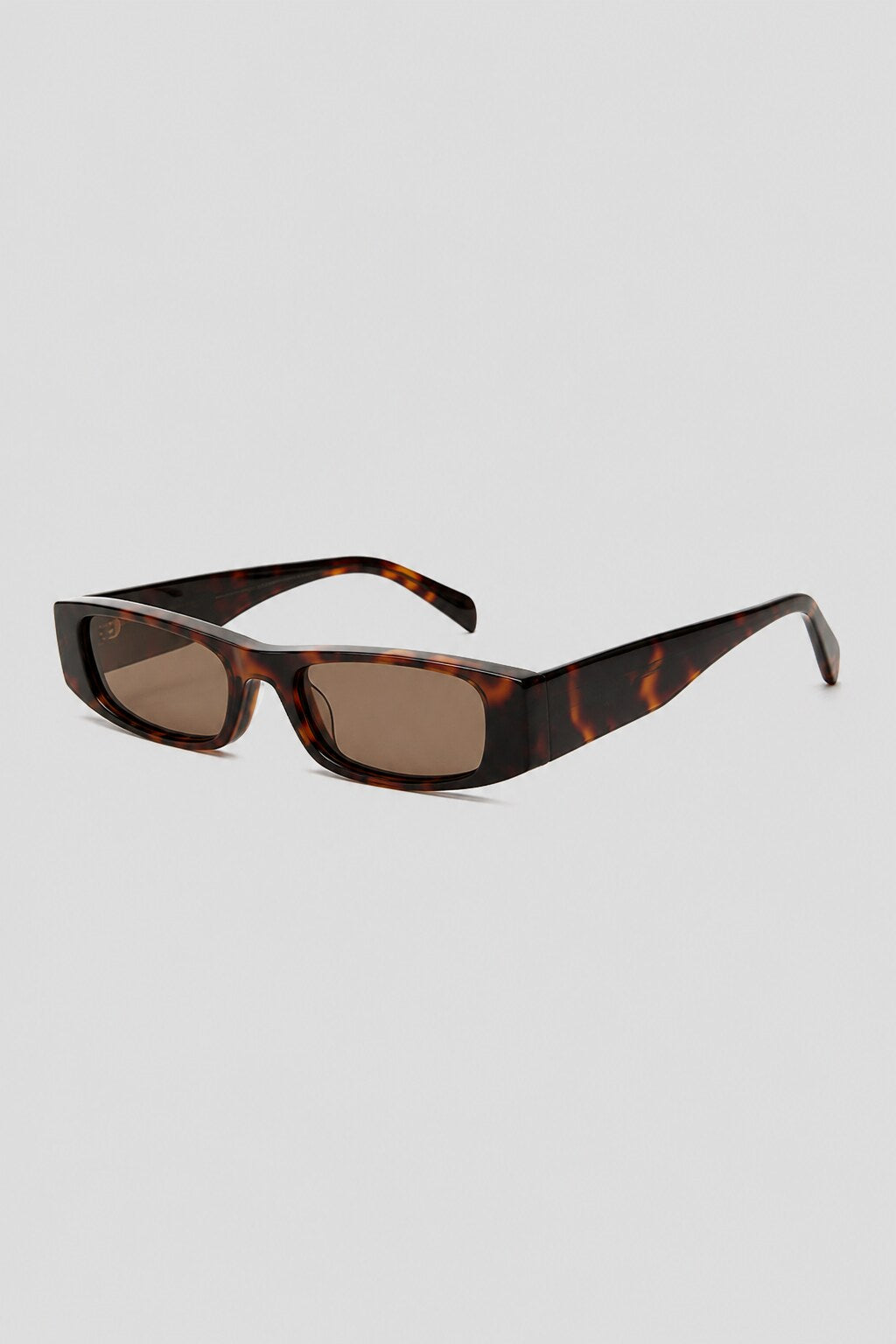 Olivier Marel Menton '13 brown polarized rectangle sunglasses, side profile, unisex fit