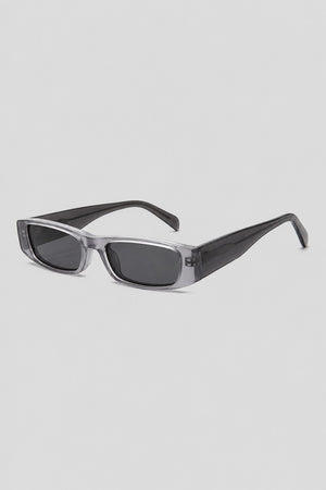 Olivier Marel Menton '13 gray polarized rectangle sunglasses, side profile, unisex fit