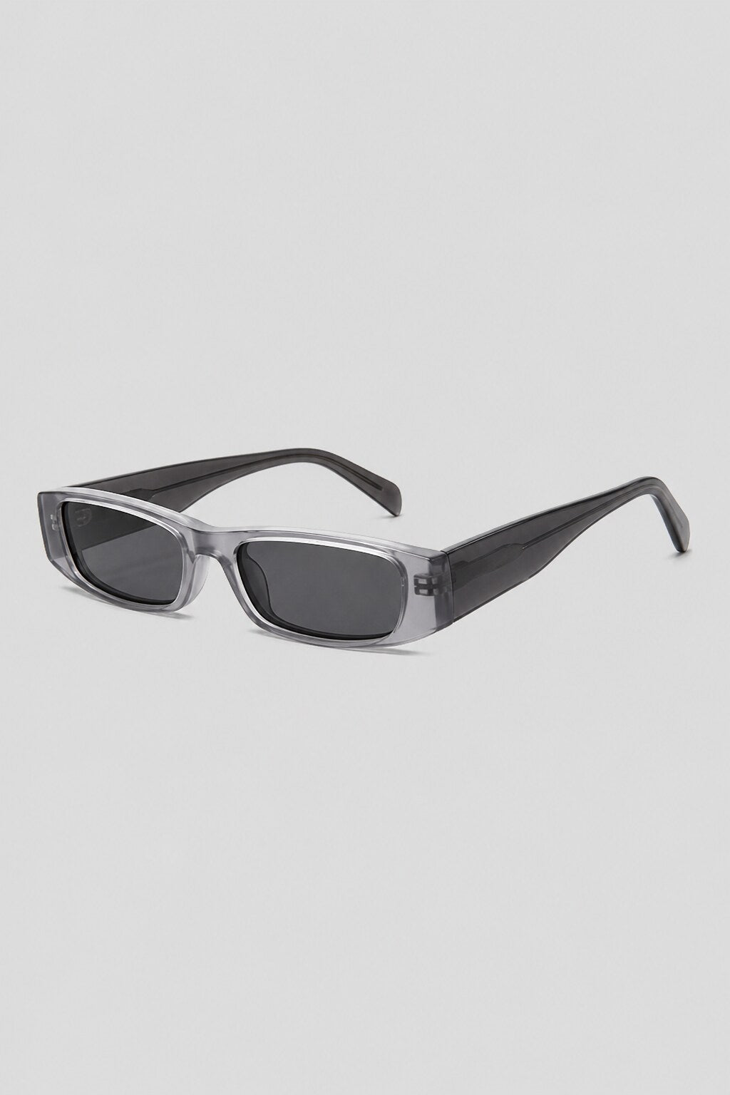 Olivier Marel Menton '13 gray polarized rectangle sunglasses, side profile, unisex fit
