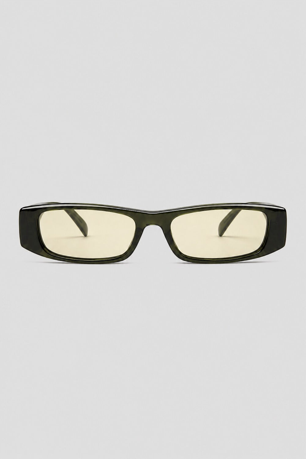 Olivier Marel Menton '13 olive polarized rectangle sunglasses in acetate, front view