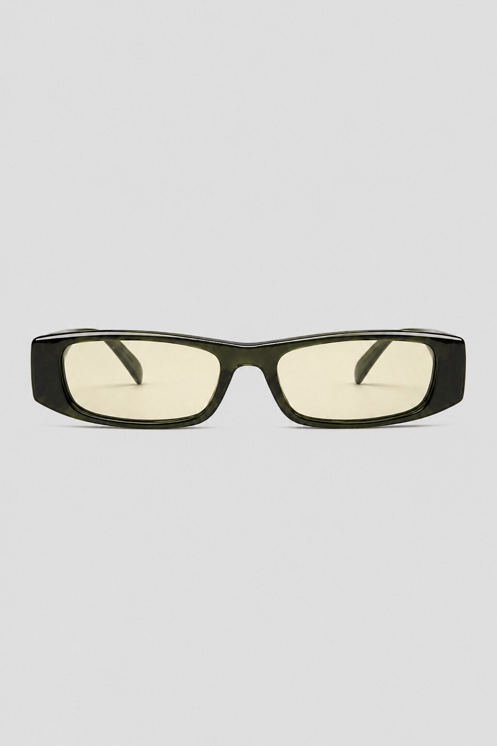 Olivier Marel Menton '13 olive polarized rectangle sunglasses in acetate, front view
