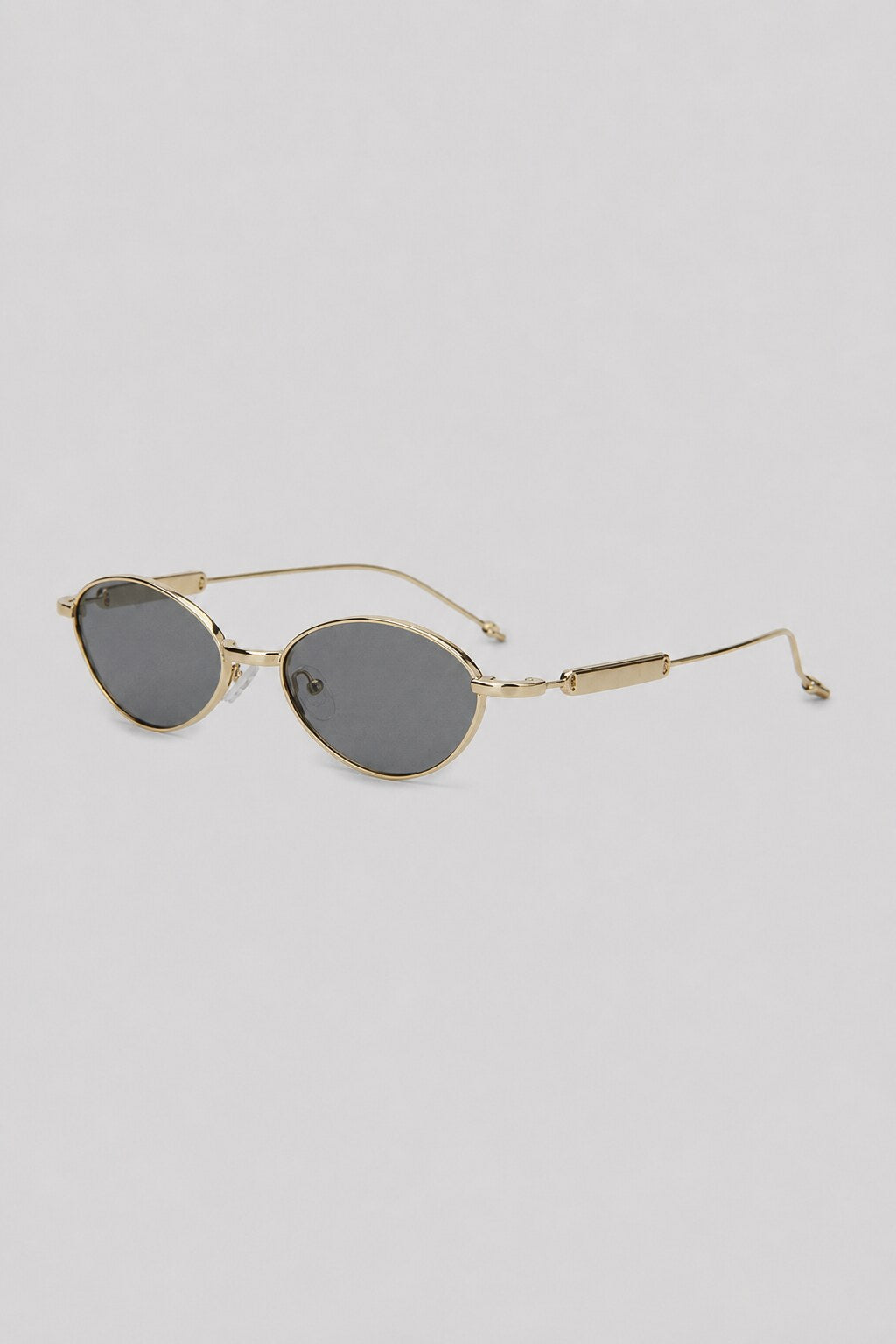 Olivier Marel Monaco '76 gold polarized oval sunglasses in metal, front view