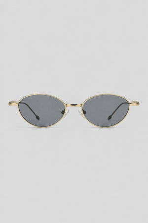 Olivier Marel Monaco '76 silver polarized oval sunglasses, side profile, unisex fit