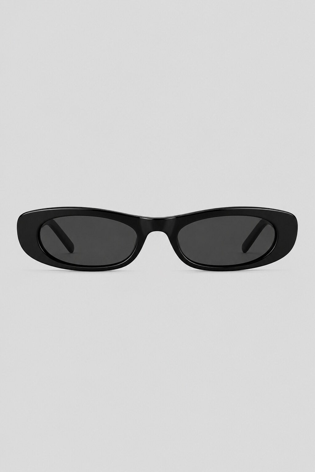 Olivier Marel Montreux '83 black polarized rectangle sunglasses in acetate, front view