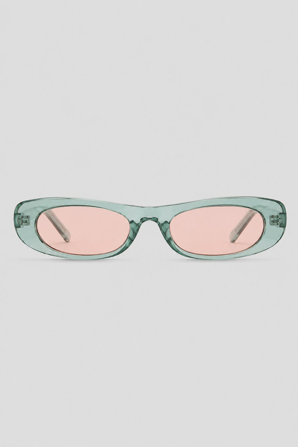 Olivier Marel Montreux '83 pink polarized rectangle sunglasses in acetate, front view