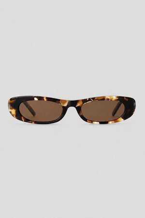 Olivier Marel Montreux '83 tortoiseshell polarized rectangle sunglasses in acetate, front view