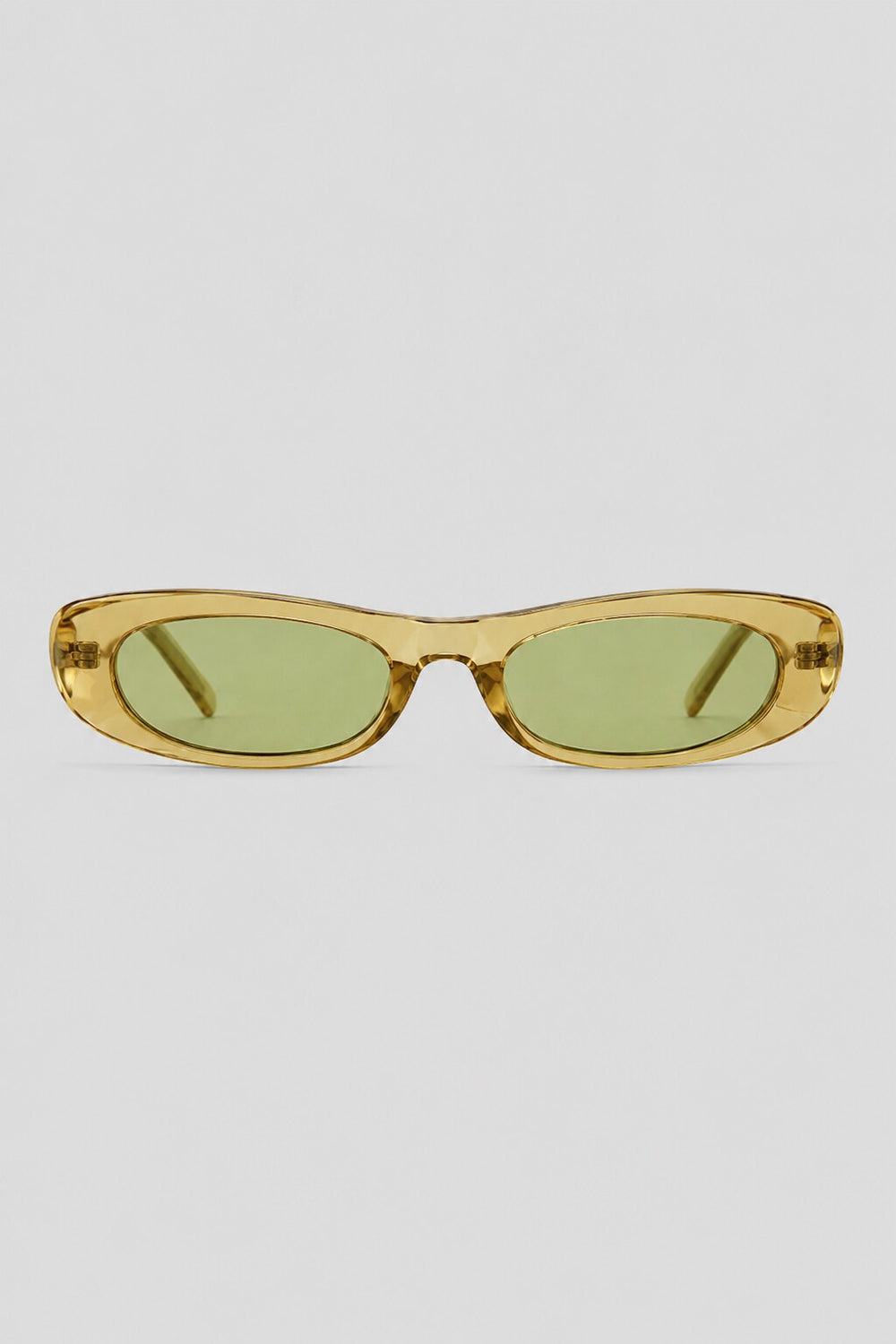Olivier Marel Montreux '83 olive polarized rectangle sunglasses in acetate, front view